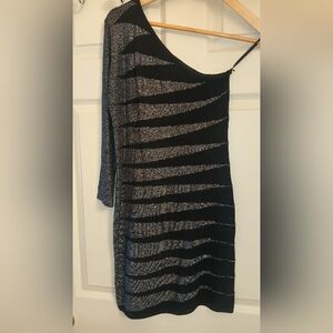 Black & Silver Mini Dress